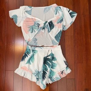 Beachy top and short set
